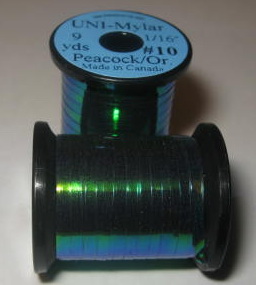 ������� ������ UNI mylar 9 yds 1/16  # 10 peacock/orange
